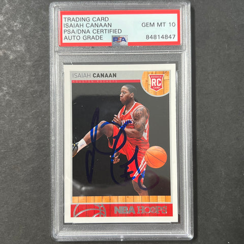 2013-14 Panini Hoops #291 Isaiah Canaan Signed Card AUTO 10 PSA Slabbed RC Rockets