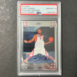 2007-08 Topps Chrome #150 Carl Landry Signed Card AUTO 10 PSA/DNA Slabbed Rockets