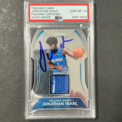 2017-18 Panini Prizm #SW-JI Jonathon Isaac Signed Card AUTO 10 PSA Slabbed RC Magic