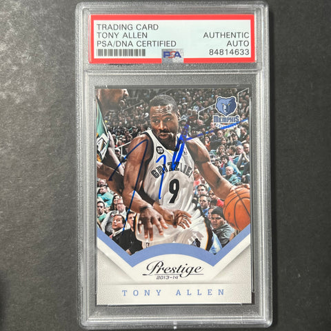 2013-14 Panini Prestige #135 Tony Allen Signed Card AUTO PSA Slabbed Grizzlies