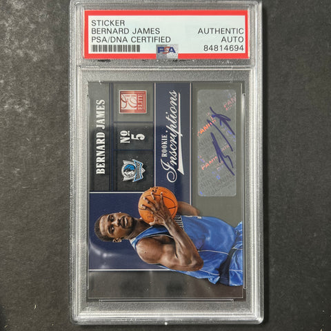 2013 Panini #21 Bernard James Signed Card AUTO PSA Slabbed Mavericks