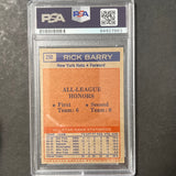 1971-72 Topps #250 Rick Barry Signed Card AUTO 10 PSA Slabbed Nets
