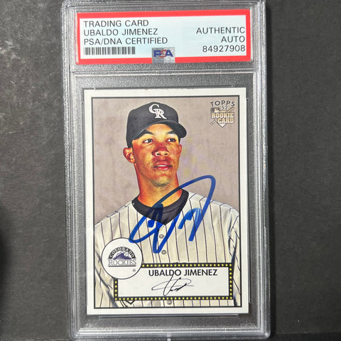 2007 Topps #160 Ubaldo Jimenez Signed Card PSA/DNA Slabbed Auto RC Rockies