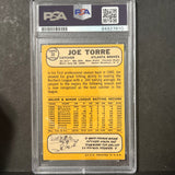 1968 Topps #30 Joe Torre Signed Card PSA Slabbed Auto 10 Braves