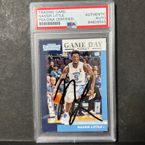 2019 Panini Contenders Draft Picks #12 NASSIR LITTLE Signed Rookie Card AUTO PSA Slabbed RC North Carolina