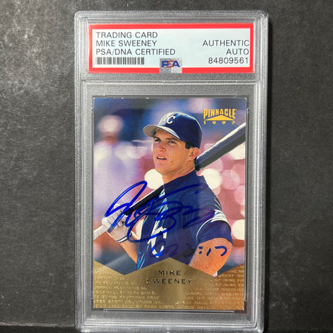 1997 Pinnacle #143 Mike Sweeney Signed Card Auto PSA Slabbed Royals
