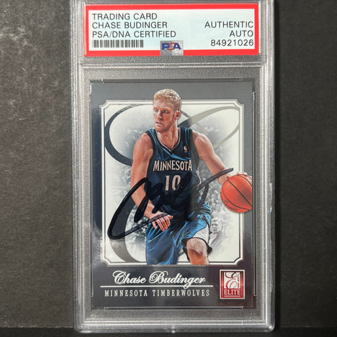 2012-13 Elite Basketball #72 Chase Budinger Signed Card AUTO PSA/DNA Slabbed Timberwolves