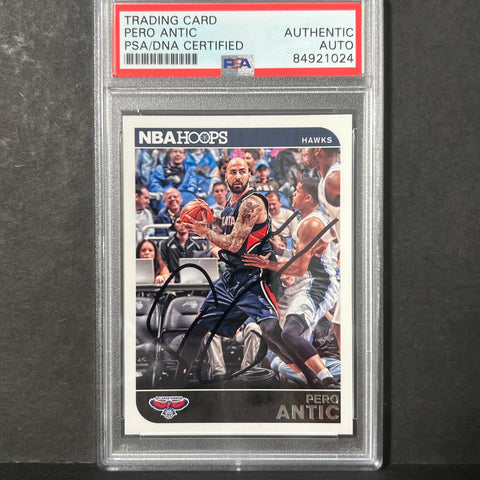 2014-15 Panini Hoops #61 Pero Antic Signed Card AUTO PSA Slabbed Hawks