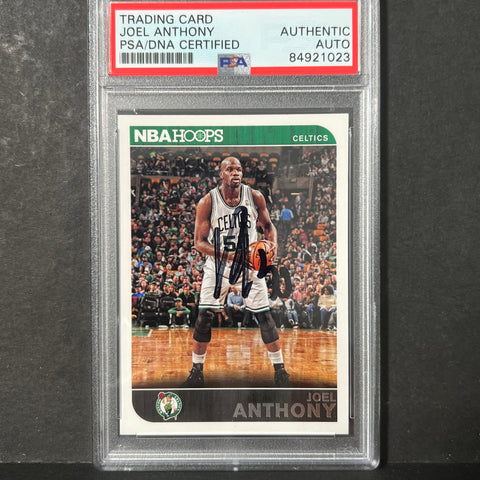 2014-15 NBA Hoops #241 Joel Anthony Signed Card AUTO PSA Slabbed Celtics