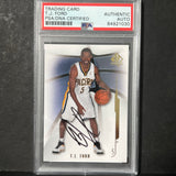 2008 Upper Deck #33 TJ Ford Signed Card Auto PSA/DNA Slabbed Pacers