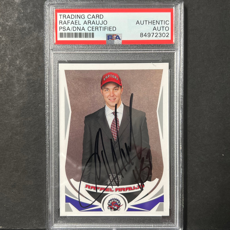 2004-05 Topps Basketball #228 Rafael Araujo Signed Card AUTO PSA Slabbed Raptors