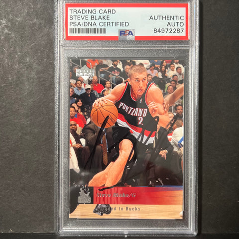 2006-07 Upper Deck #158 Steve Blake Signed Card AUTO PSA Slabbed Trail Blazers