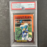 1975 Topps #376 Steve Yeager Signed Card PSA Slabbed Auto 10 Dodgers