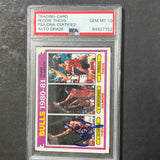 1981-82 Topps Team Leaders #46 Reggie Theus Signed Card AUTO 10 PSA Slabbed Bulls