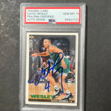 1995-96 Upper Deck #261 David Wesley Signed Card AUTO 10 PSA Slabbed Hornets