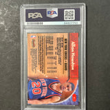 1999 Bowman's Best #38 Allan Houston Signed Card AUTO 10 PSA Slabbed Knicks