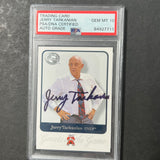 2001 Fleer #36 Jerry Tarkanian Signed Card AUTO 10 PSA Slabbed UNLV