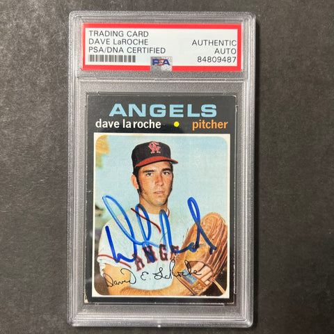 1971 Topps #174 Dave LaRoche Signed Card PSA Slabbed Auto Angels