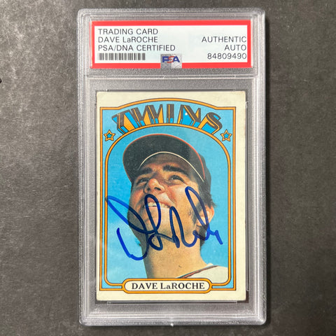 1972 Topps #352 Dave LaRoche Signed Card PSA Slabbed Auto Twins