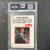 1990-91 NBA Hoops #349 Lenny Wilkens Signed Card Auto PSA Slabbed Cavaliers
