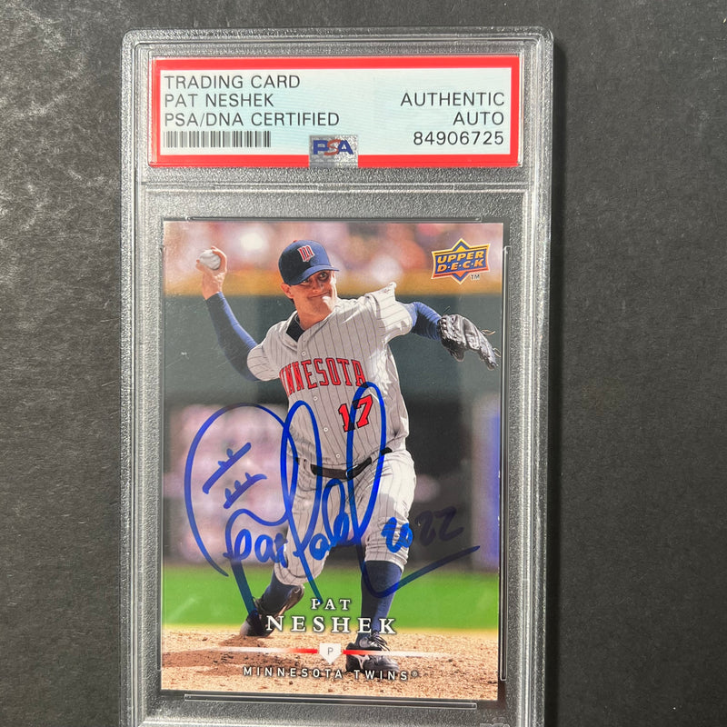 2008 Upper Deck First Edition #402 Pat Neshek Signed Card PSA Slabbed Auto Twins