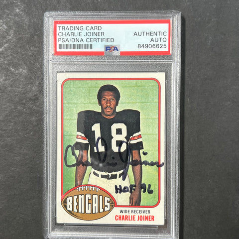 1976 Topps #89 Charlie Joiner Signed Card PSA AUTO Slabbed Bengals