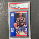 1991-92 Fleer #321 Doug West Signed Card AUTO PSA Slabbed Minnesota Timberwolves