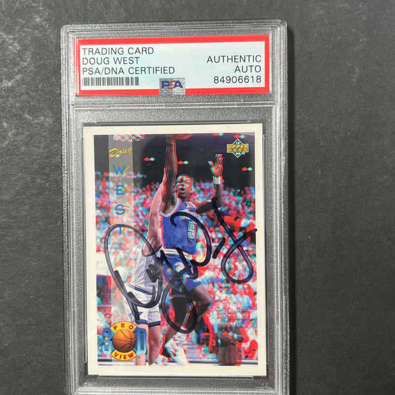 1993-94 Upper Deck #34 Doug West Signed Card AUTO PSA Slabbed Minnesota Timberwolves