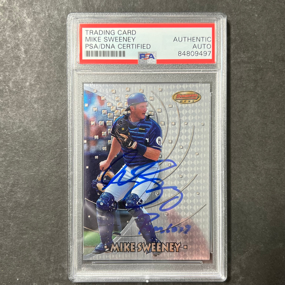 1997 Topps #192 Mike Sweeney Signed Card Auto PSA Slabbed Royals ...