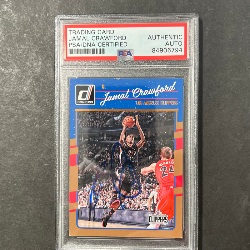 2016-17 Panini Donruss #28 Jamal Crawford Signed Card AUTO PSA Slabbed Clippers