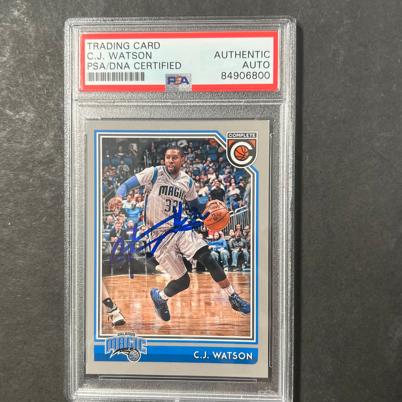 2016-17 Panini Complete #193 C.J. Watson Signed Card AUTO PSA Slabbed Magic
