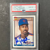 1991 Topps Traded #118T Garry Templeton Signed Card PSA Slabbed Auto Mets