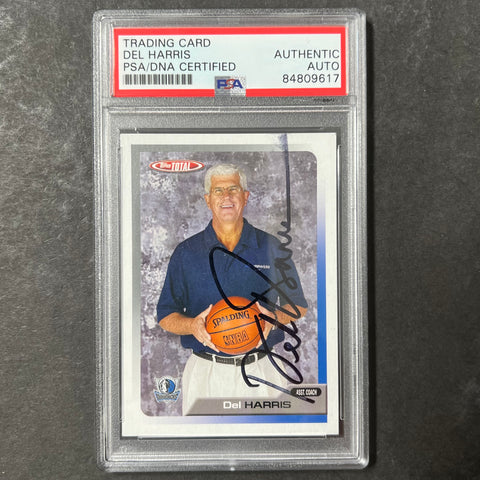 2006 Topps #372 Del Harris Signed Card AUTO PSA Slabbed Mavericks