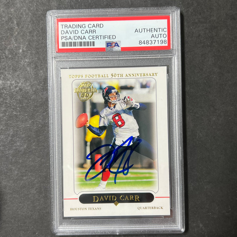 2005 Topps #55 David Carr Signed Card PSA Slabbed AUTO Texans