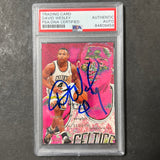 1996 NBA Properties #12 David Wesley Signed Card AUTO PSA Slabbed Celtics