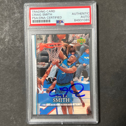 2007-08 Upperdeck First Edition #67 Craig Smith Signed Card AUTO PSA Slabbed Timberwolves