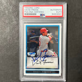 2009 Topps Bowman Chrome #BCP38 David Freese Signed Card PSA Slabbed Auto Cardinals