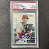 2005 Topps Heritage #452 Ervin Santana Signed Card AUTO PSA/DNA Slabbed Angels