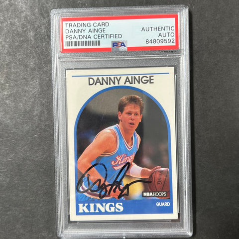 1988-89 NBA Hoops #215 Danny Ainge Signed Card Auto PSA Slabbed Suns