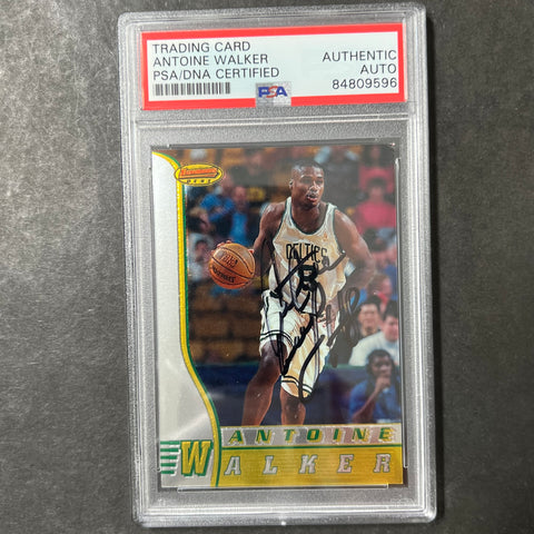 1995-96 Bowman #R6 Antoine Walker Signed Card AUTO PSA Slabbed Celtics