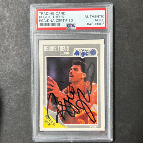 1989-90 Fleer #111 Reggie Theus Signed Card AUTO PSA Slabbed Magic