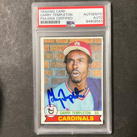 1978 TOPPS #350 Garry Templeton Signed Card PSA Slabbed Auto Cardinals