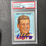 1967 Topps #59 Ralph Terry Signed Card PSA Slabbed Auto Mets