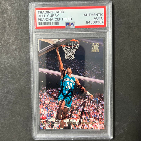 1992-93 Topps Stadium Club #146 Dell Curry Signed Card AUTO PSA/DNA Slabbed Hornets