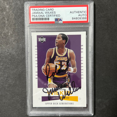1985-86 Upperdeck #144 Jamaal Wilkes Signed Card AUTO PSA Slabbed Lakers