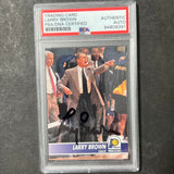 1993-94 Skybox #284 Larry Brown Signed Card AUTO PSA Slabbed Spurs