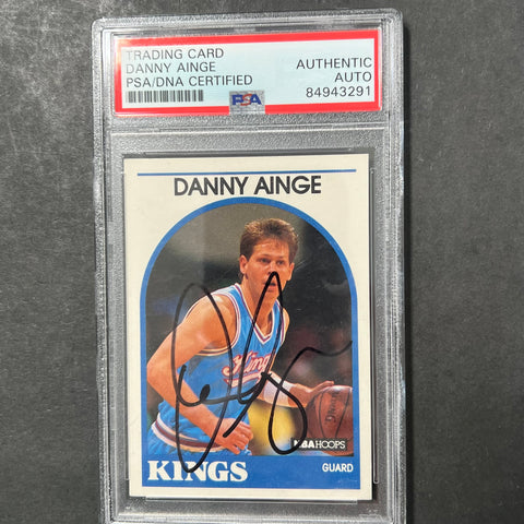 1989 NBA Hoops #215 Danny Ainge Signed Card Auto PSA Slabbed Suns
