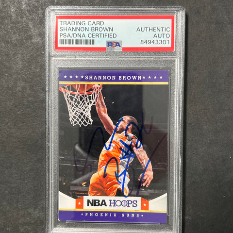 2012 Panini #204 Shannon Brown Signed Card AUTO PSA Slabbed Suns