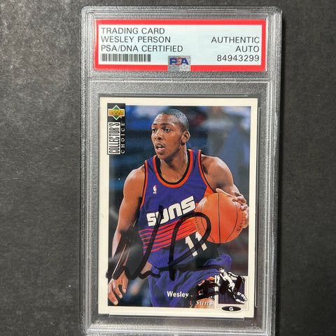 1994 Upper Deck #229 Wesley Person Signed Card AUTO PSA Slabbed Suns