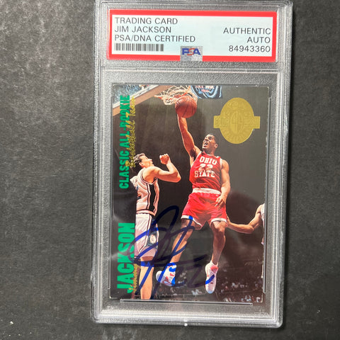 1993 Four Sport Collection #318 Jim Jackson Signed Card AUTO PSA Slabbed Ohio State